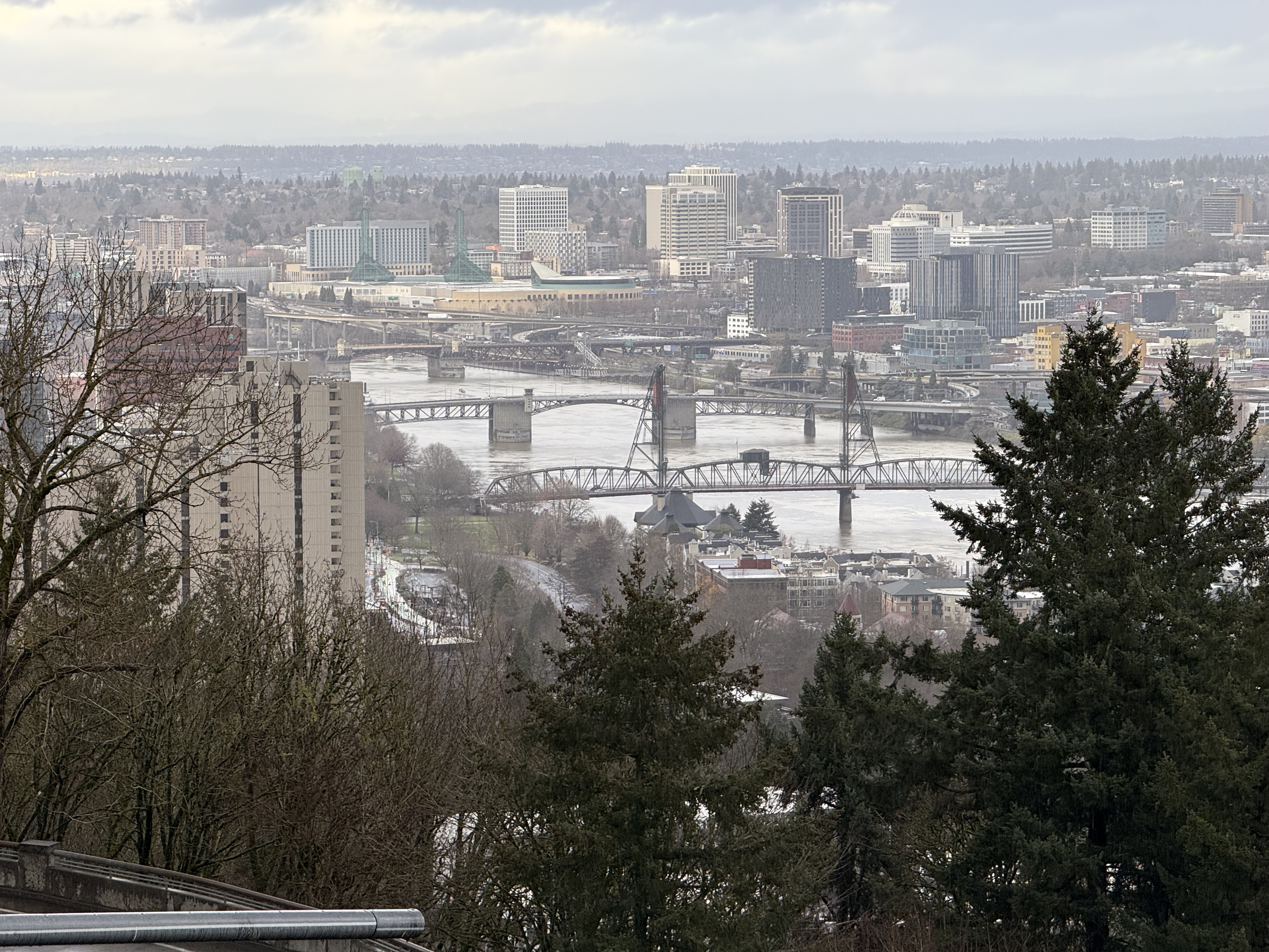 OHSU South Waterfront, Tilikum Crossing vicinity