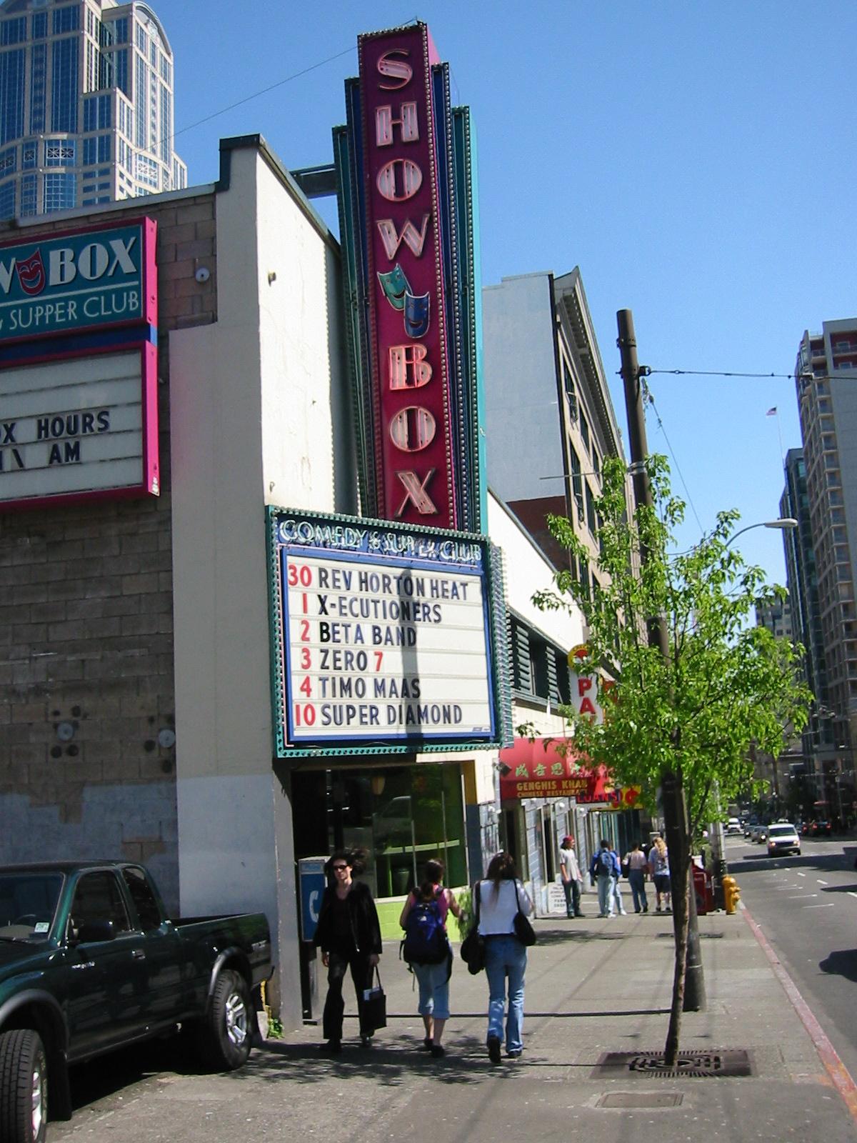 Seattle Belltown Showbox Marquee Reverend Horton Heat Was Playing